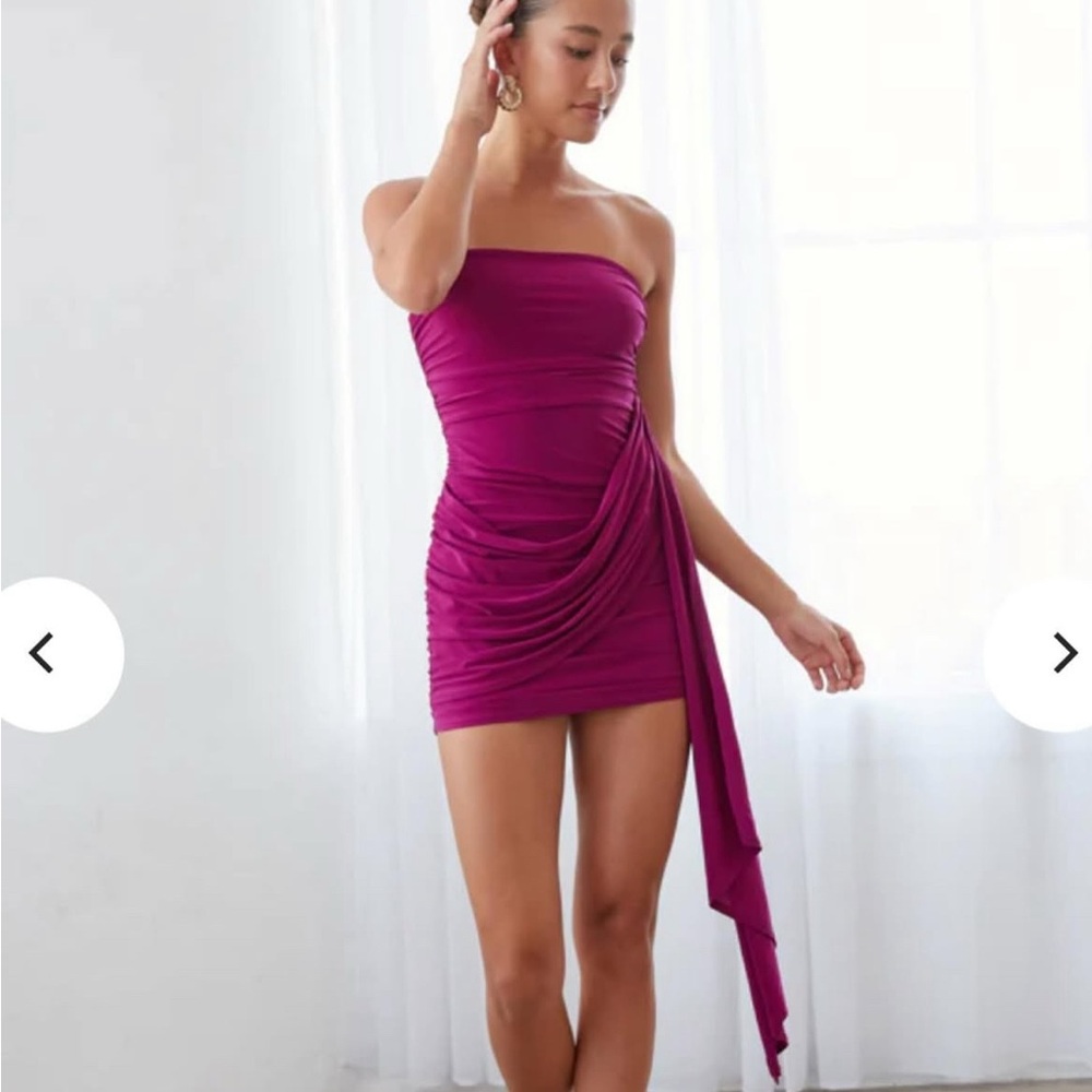 Strapless Magenta Dress